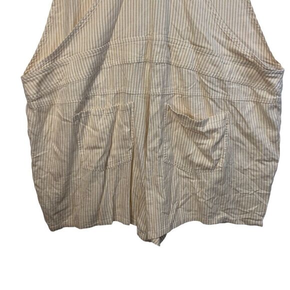 NWT 3x Torrid 3.5 Inch Stretch Linen Blend Shortall overalls pen mark on pocket - Picture 10 of 13